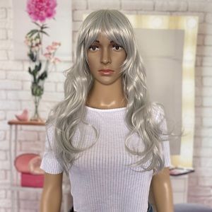 Long Silver/Gray Synthetic wig